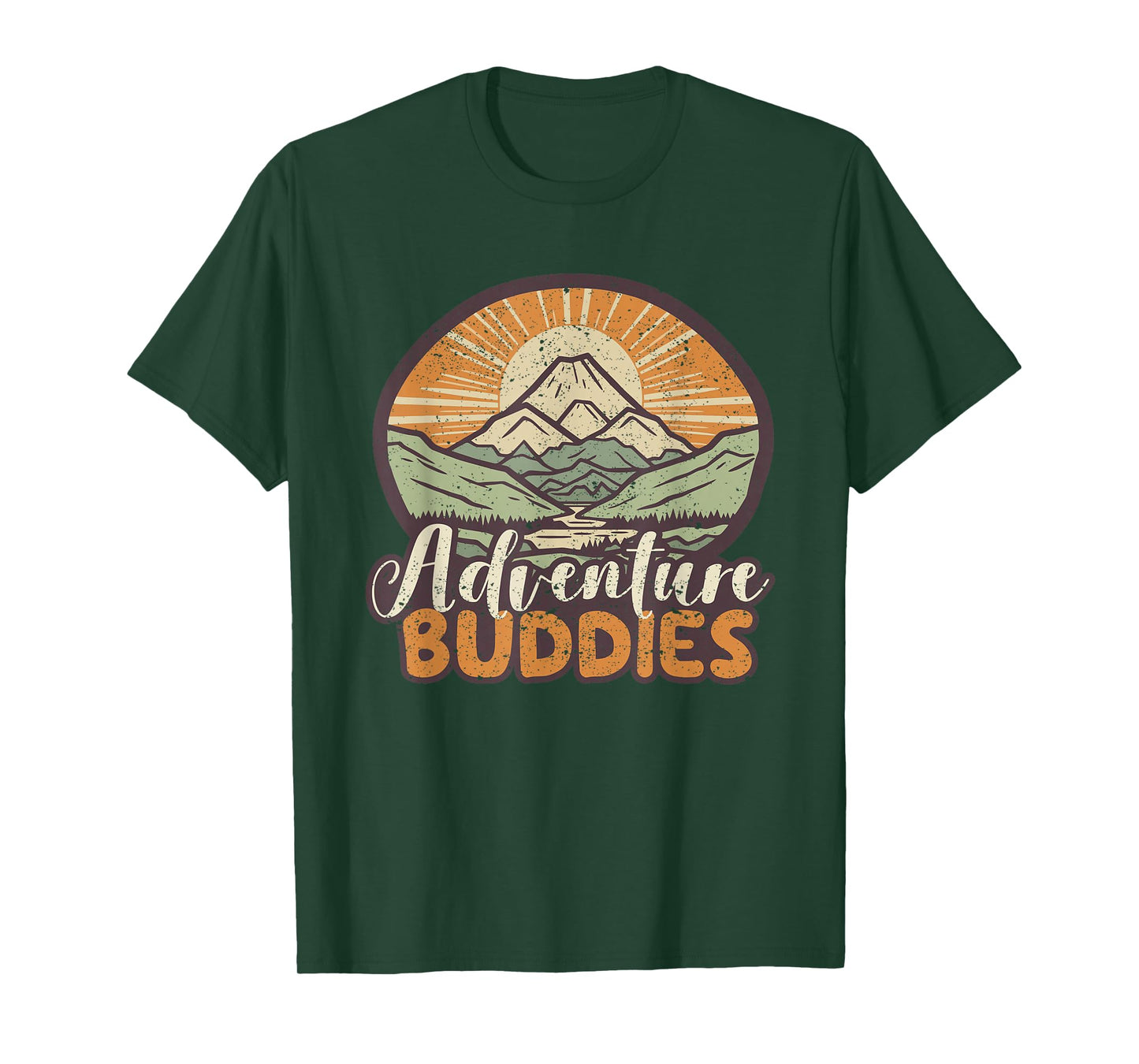 Adventure Buddies Couples Funny Hiking Adventure Mountains T-Shirt