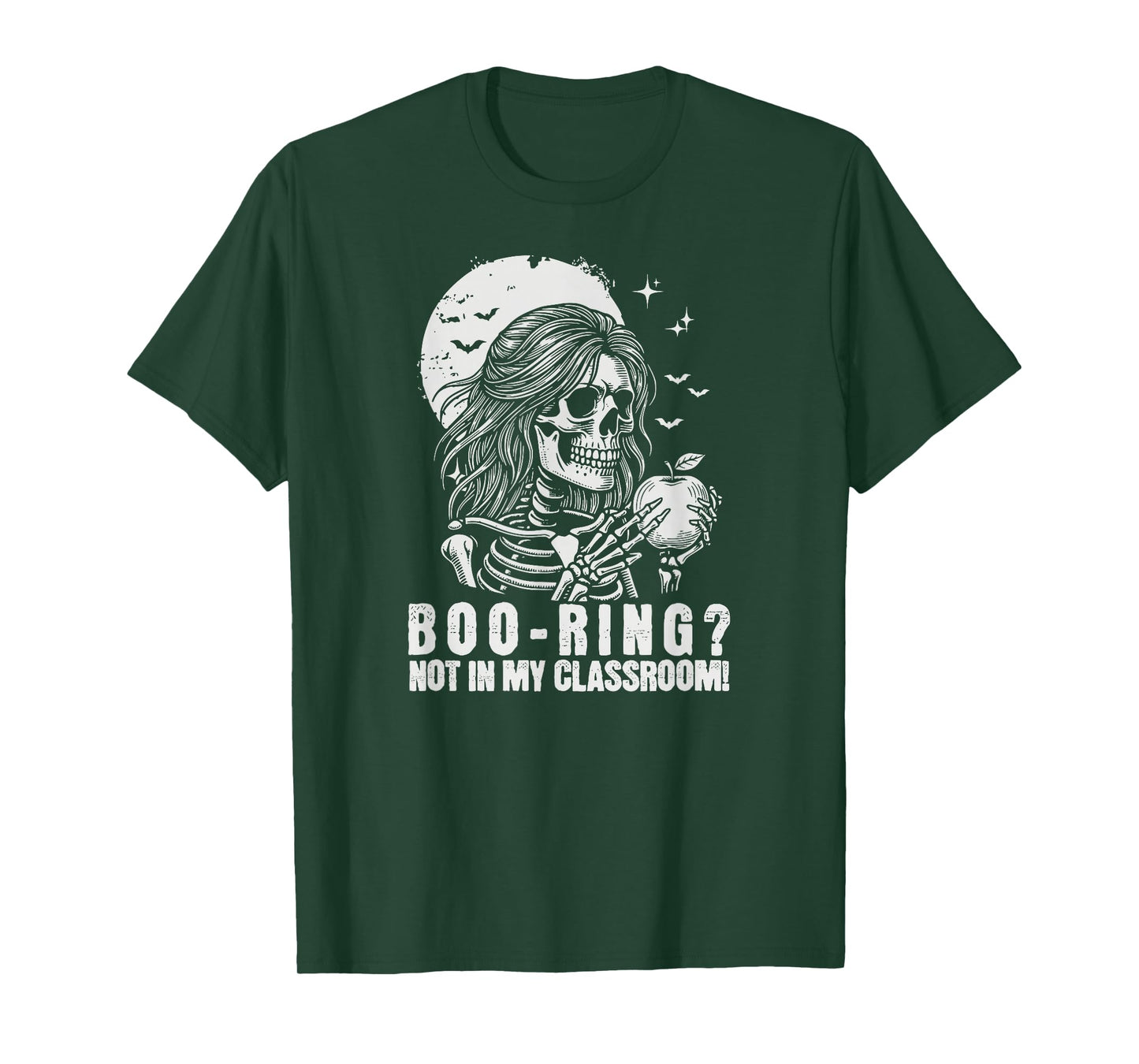 Halloween School Teacher Skeleton Classroom Boo-Ring T-Shirt