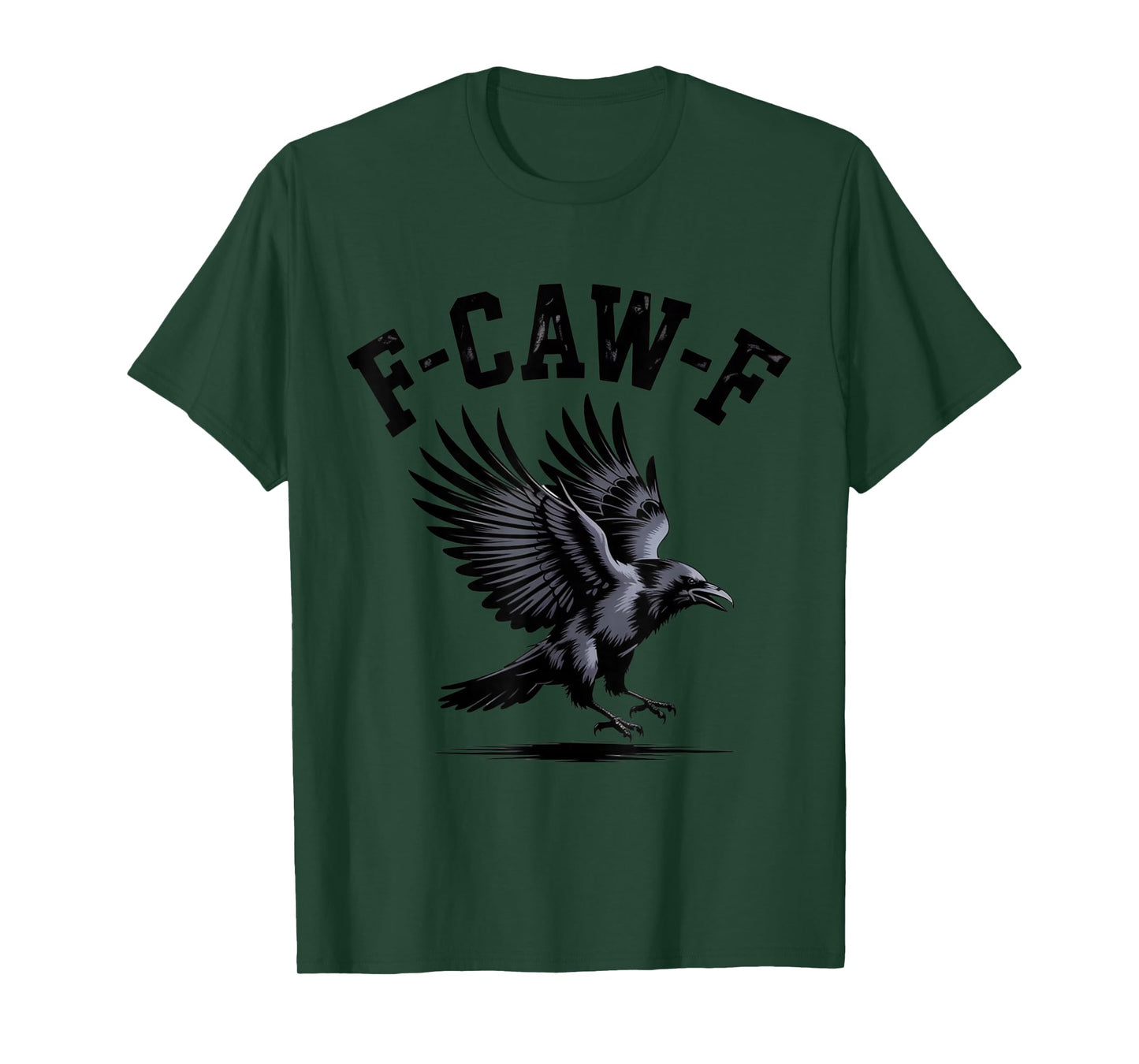 Black Crow, F-Caw-F Funny Black Bird Moon Gothic Adult Humor T-Shirt