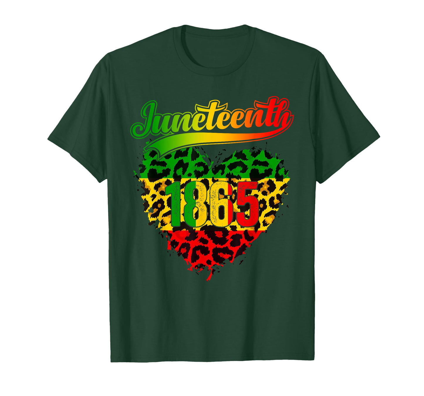 Celebrate African American Freedom Day Heart 1865 Juneteenth T-Shirt