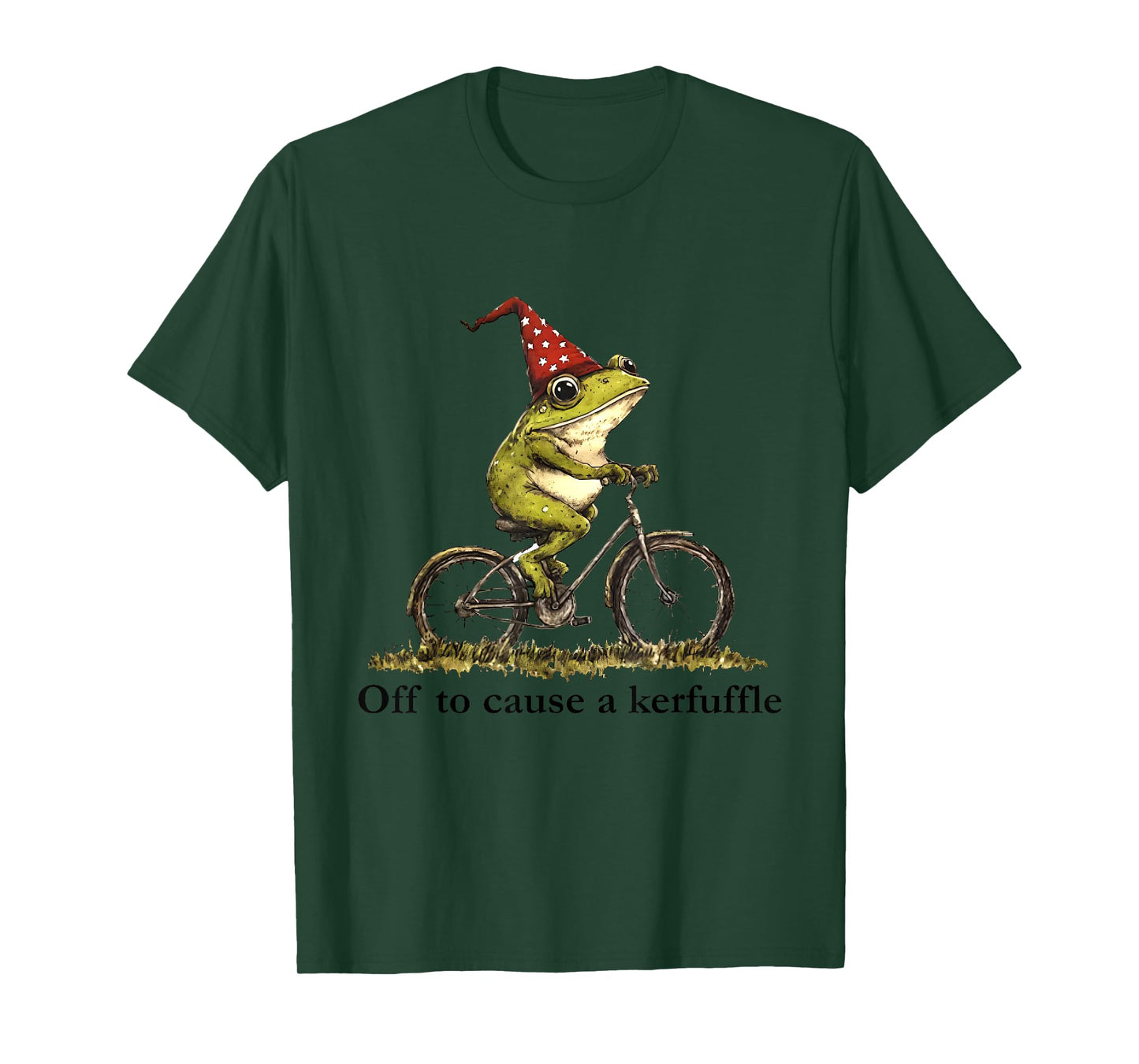 Off to Cause A Kerfuffle Frog Funny Weirdcore Sayings Unique T-Shirt