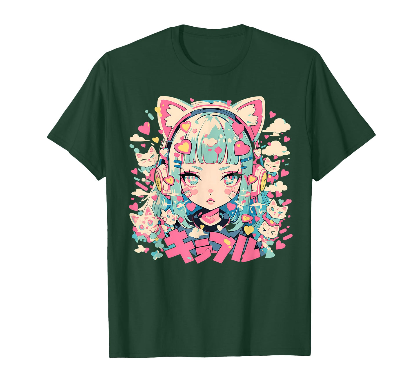 Anime Waifu Cute Anime manga Cat Girl Sweet Retro Japan T-Shirt