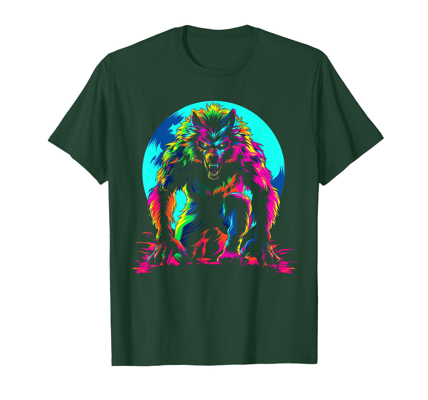 Werewolf Wolf Moon Popart T-Shirt