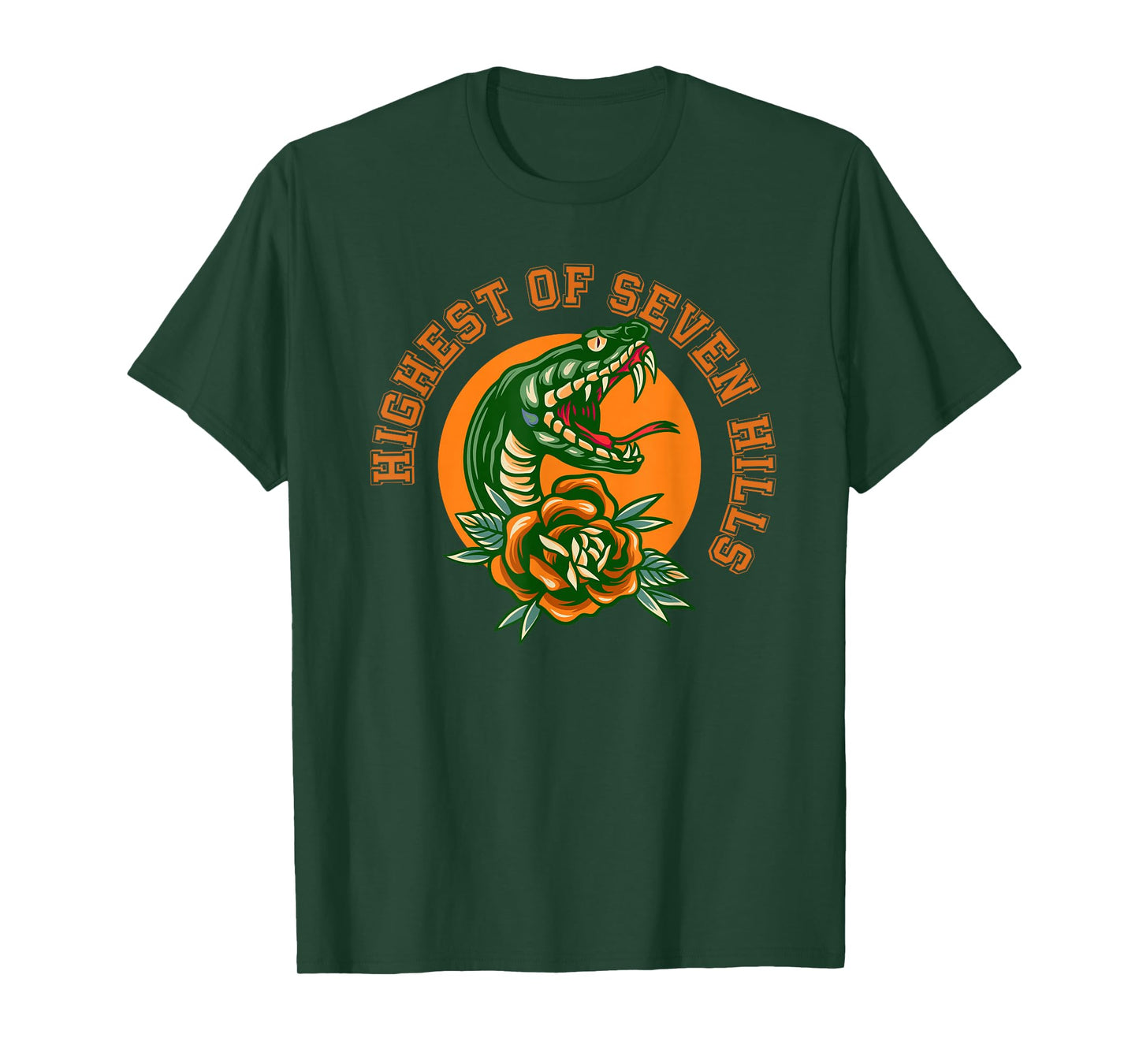 Highest of Seven Hills Rattler and Rose T-Shirt