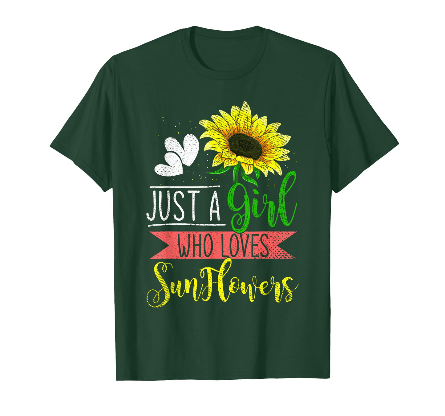 Floral Blossom Women Just A Girl Who Loves Sunflowers T-Shirt