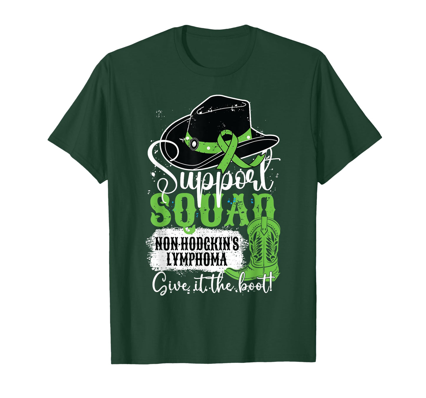 Non-Hodgkins Lymphoma Support Squad Give It The Cowgirl Boot T-Shirt