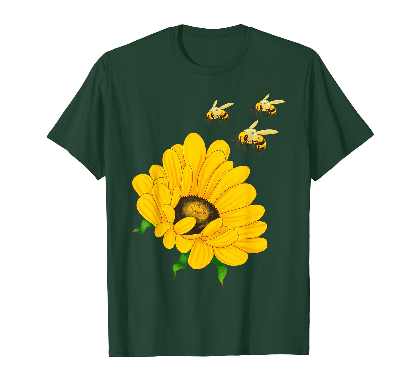 Sunflower Bees Retro Nature Summer Flower Beekeepers Gift T-Shirt