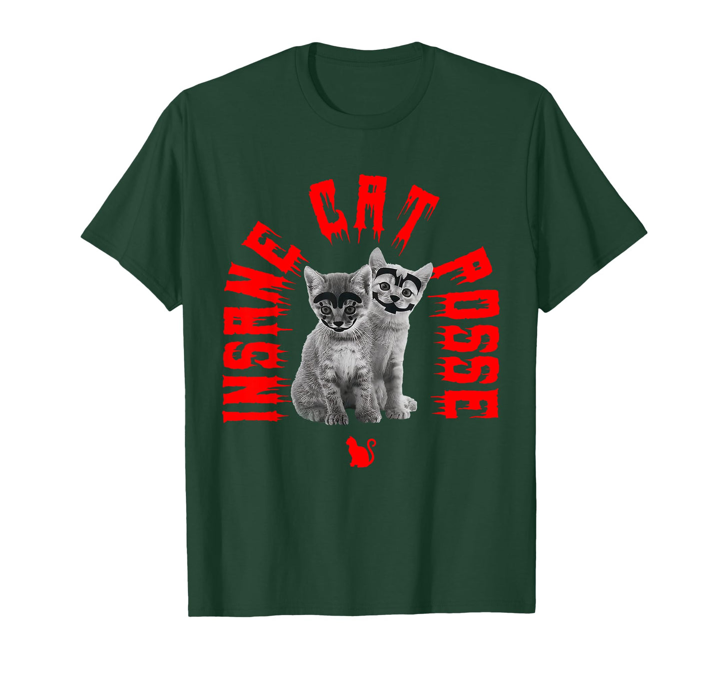 Insane Cat Posse Scary Cat Wear Horror Mask Spooky T-Shirt for Men Women