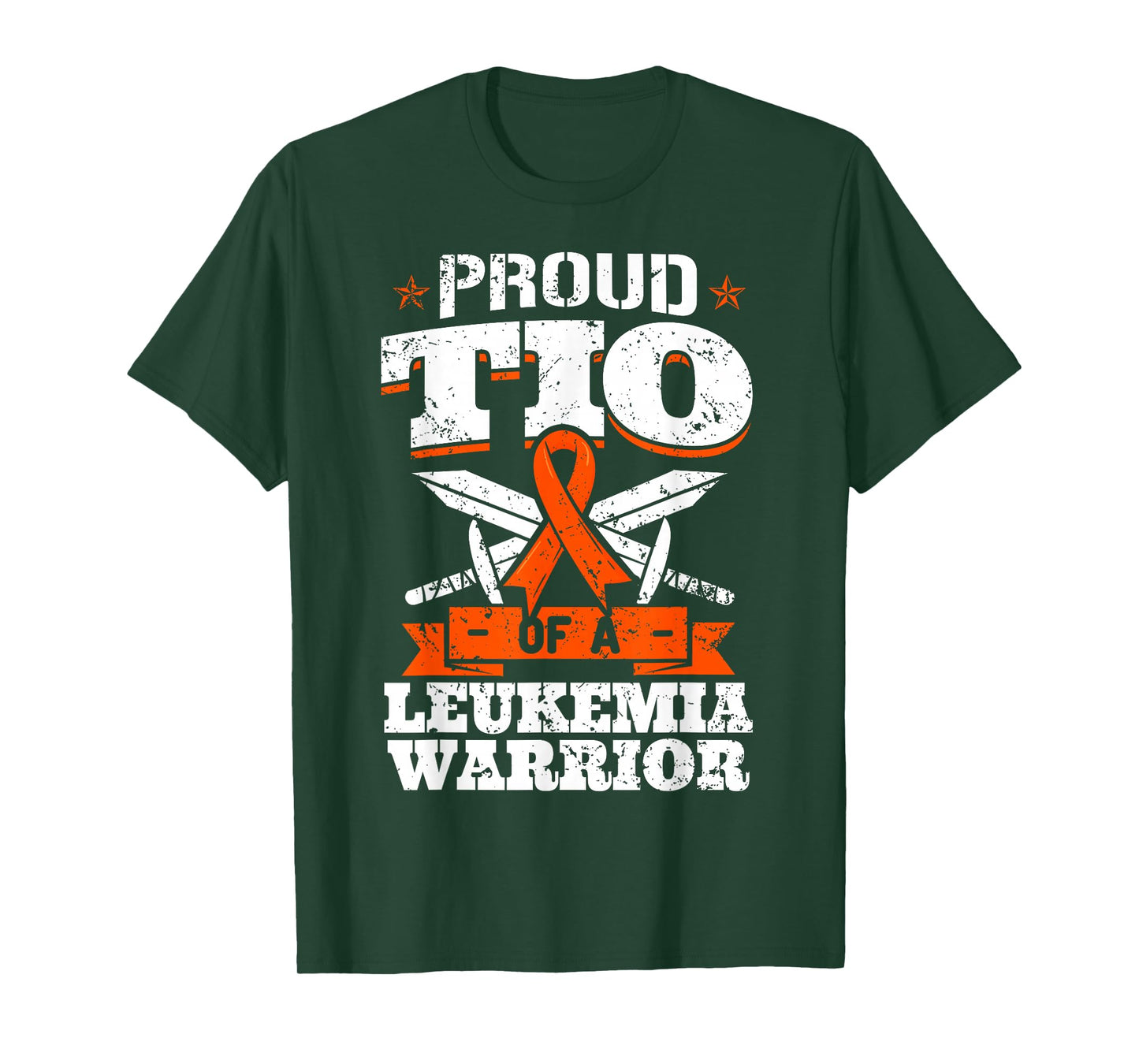 Proud Tio Of A Leukemia Warrior Uncle Awareness Blood Cancer T-Shirt