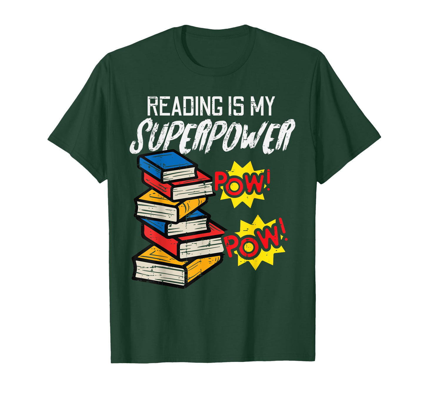 Reading Is My Superpower Funny Book Lover Bookworm Librarian T-Shirt