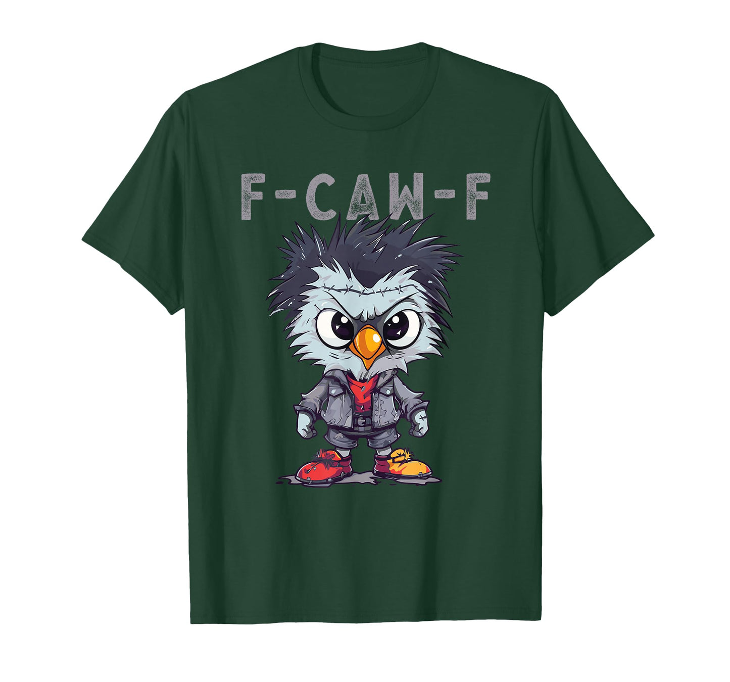 F-Caw-F Funny Chicken FCAWF Humour Quote Baby Rooster Meme T-Shirt