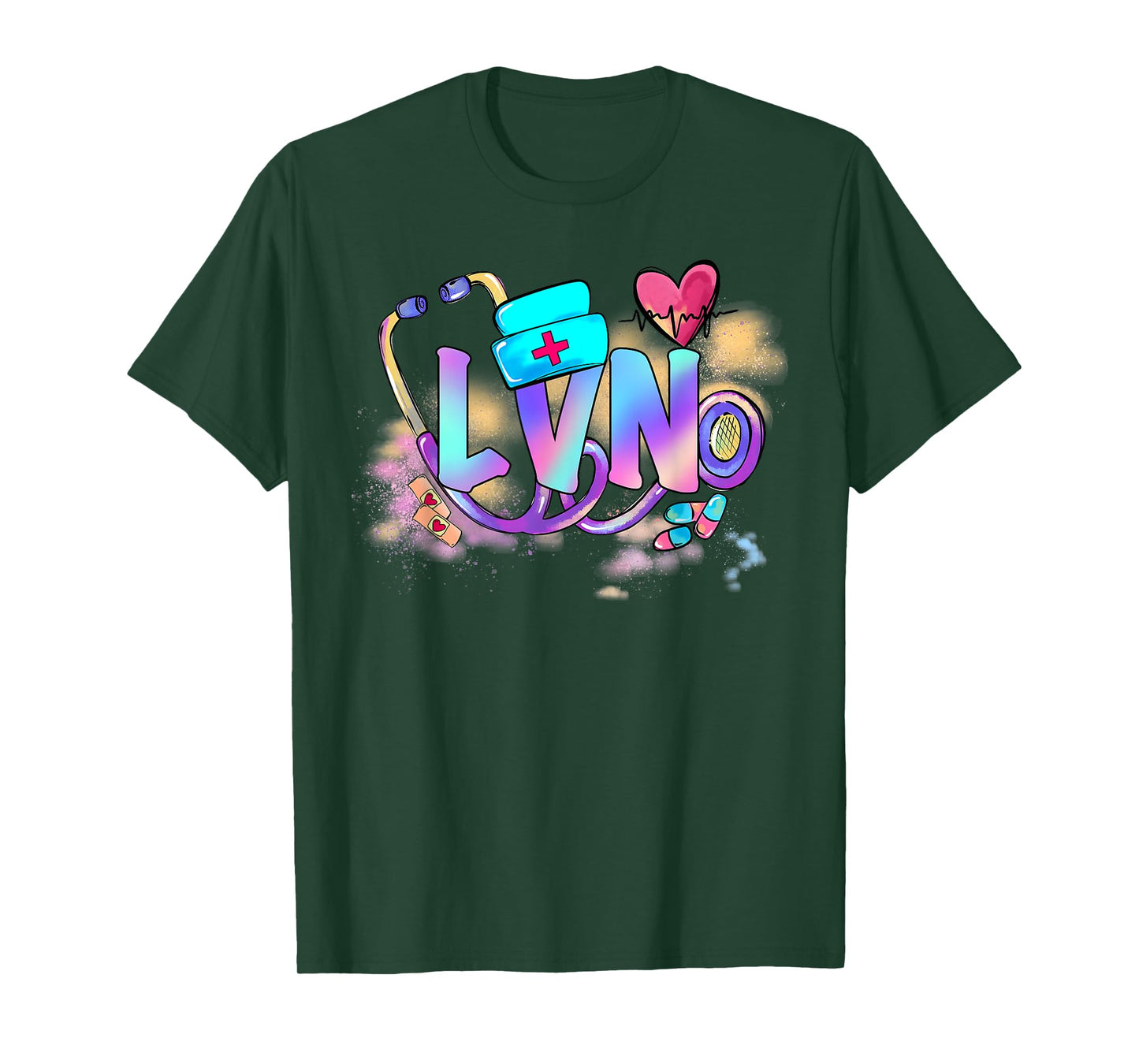Tie Dye LVN Cute Nurse Day CNA RN Nurse Week Gifts Nursing T-Shirt