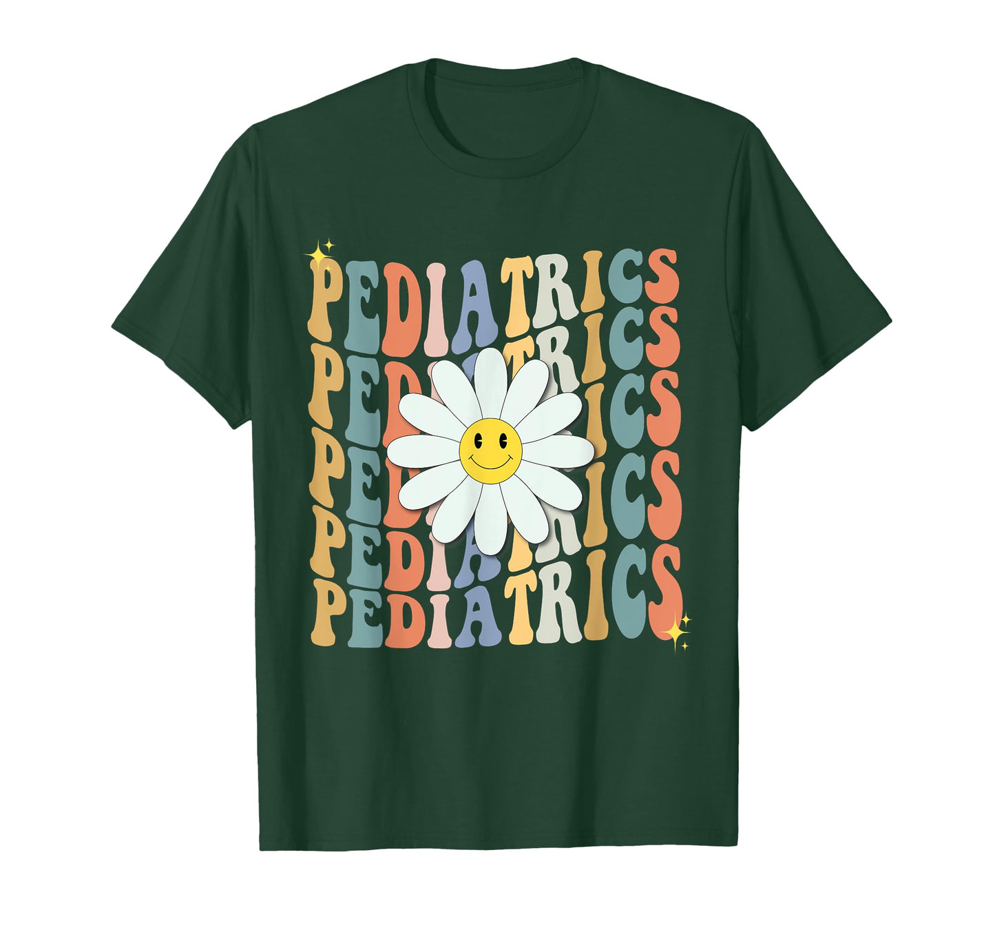 Pediatrics Nurse Squad Pediatrician Team Peds Crew Flowers T-Shirt