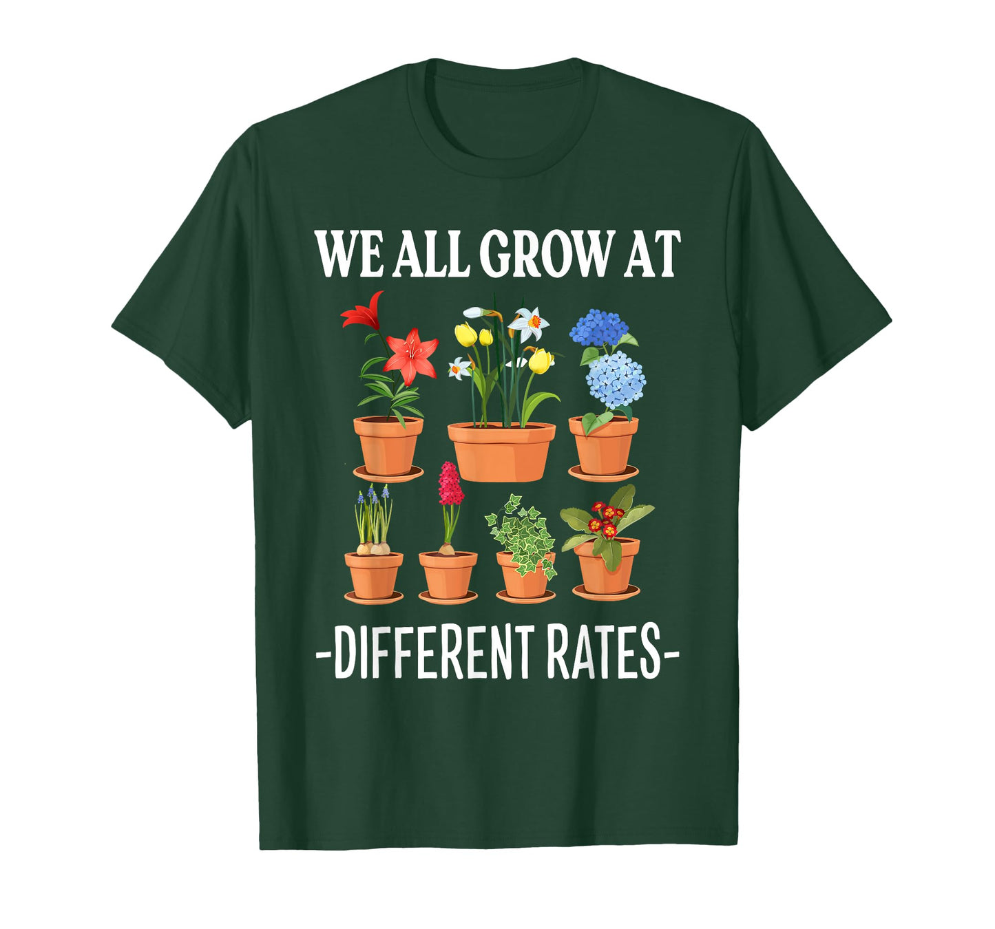 We All Grow At Different Rates Back To School Teacher T-Shirt