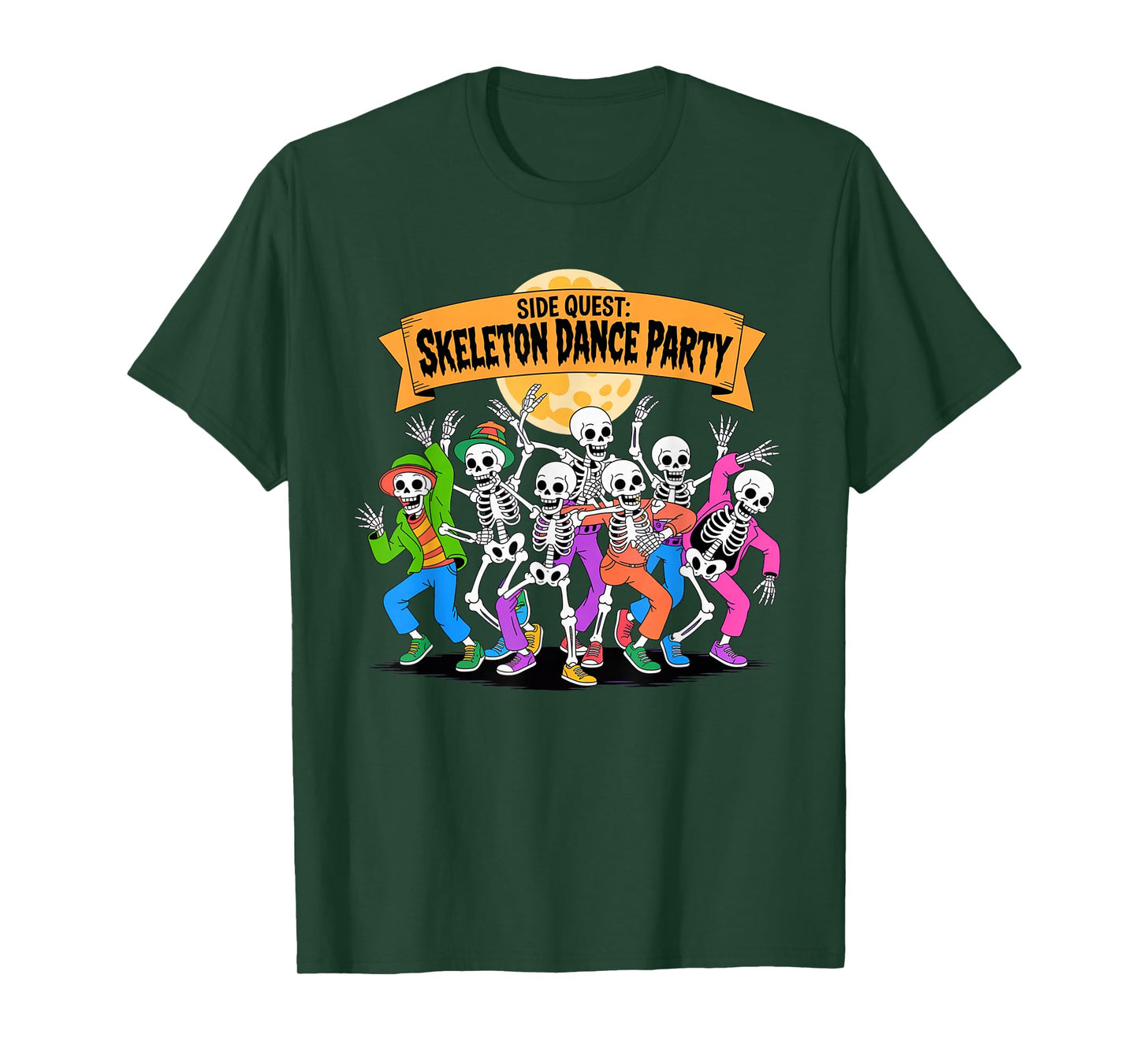 Side Quest: Skeleton Dance Party Funny Gaming ADHD Halloween T-Shirt