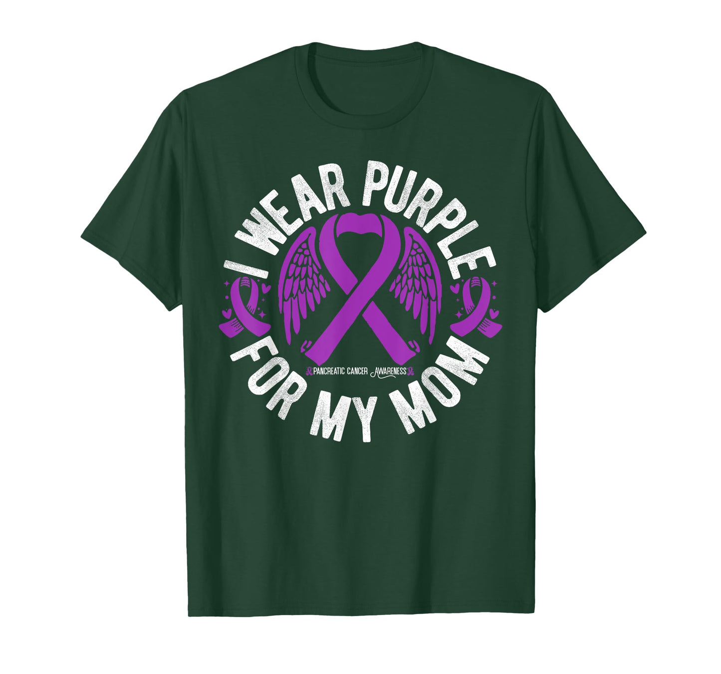 I Wear Purple For My Mom Pancreatic Cancer Awareness T-Shirt