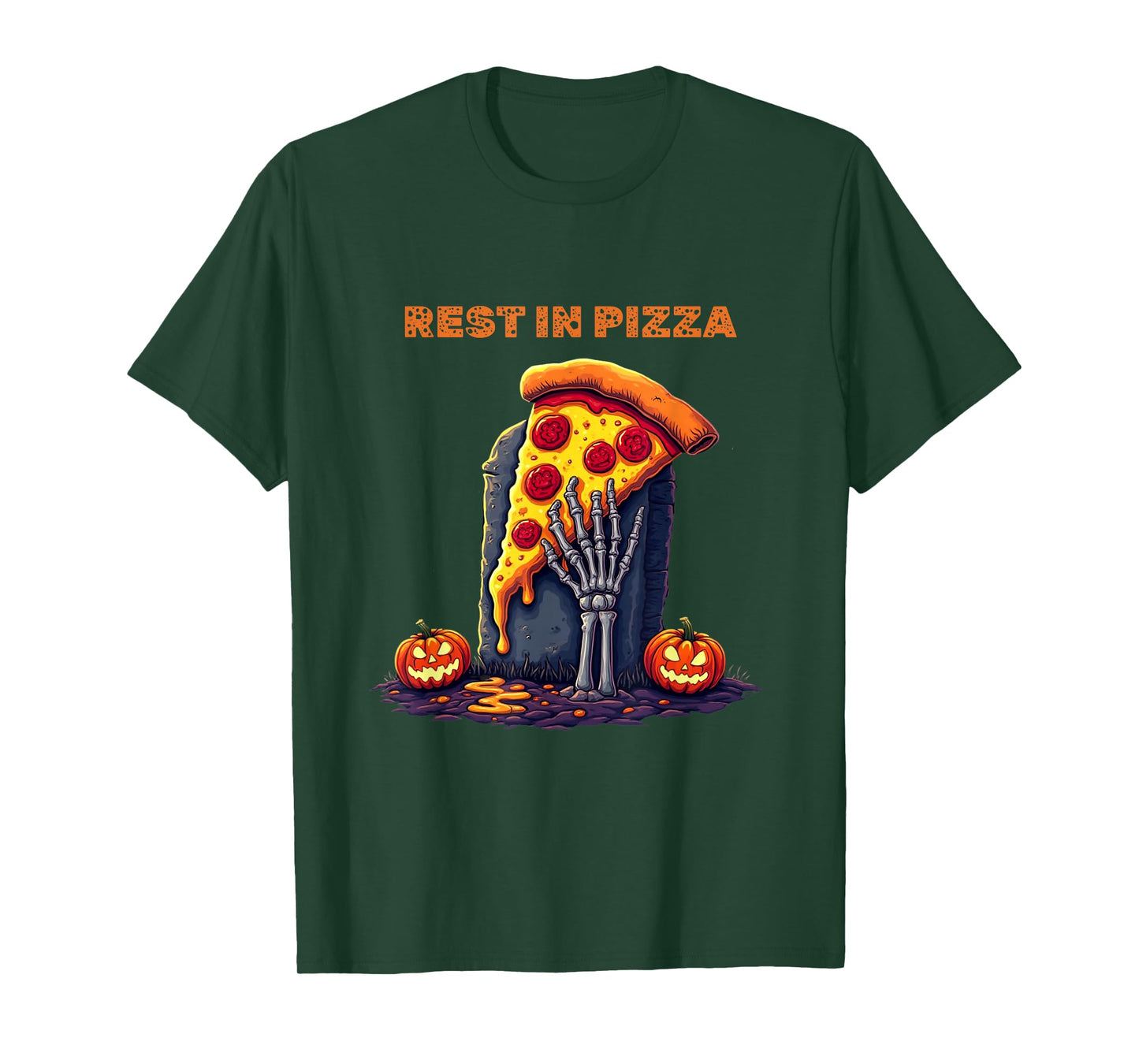 Rest in Pizza Funny Halloween Food Lover T-Shirt