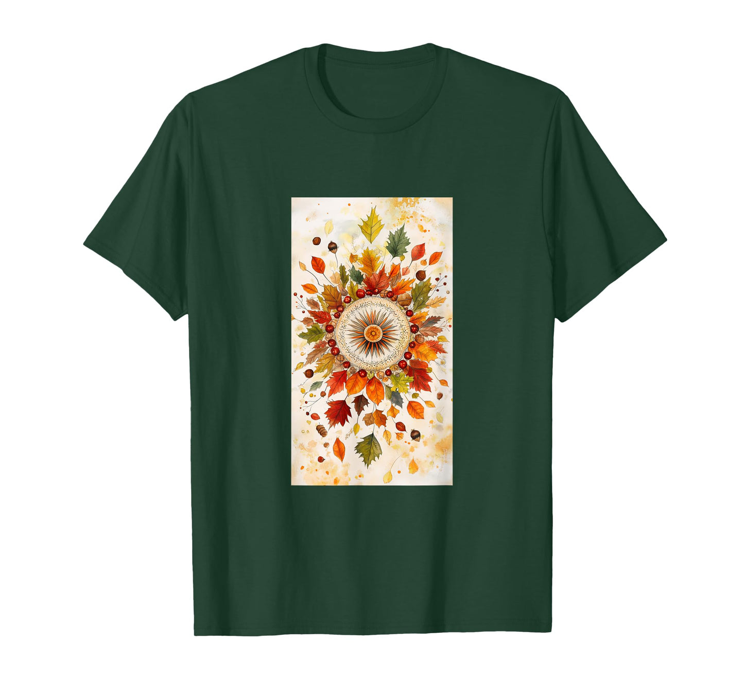 Autumn Leaves Nature Harvest Fall Woodland Botanical T-Shirt