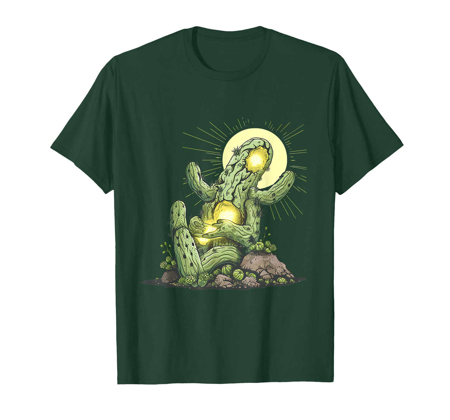 San Pedro & Peyote Visionary Artwork - Mystical Plant T-Shirt