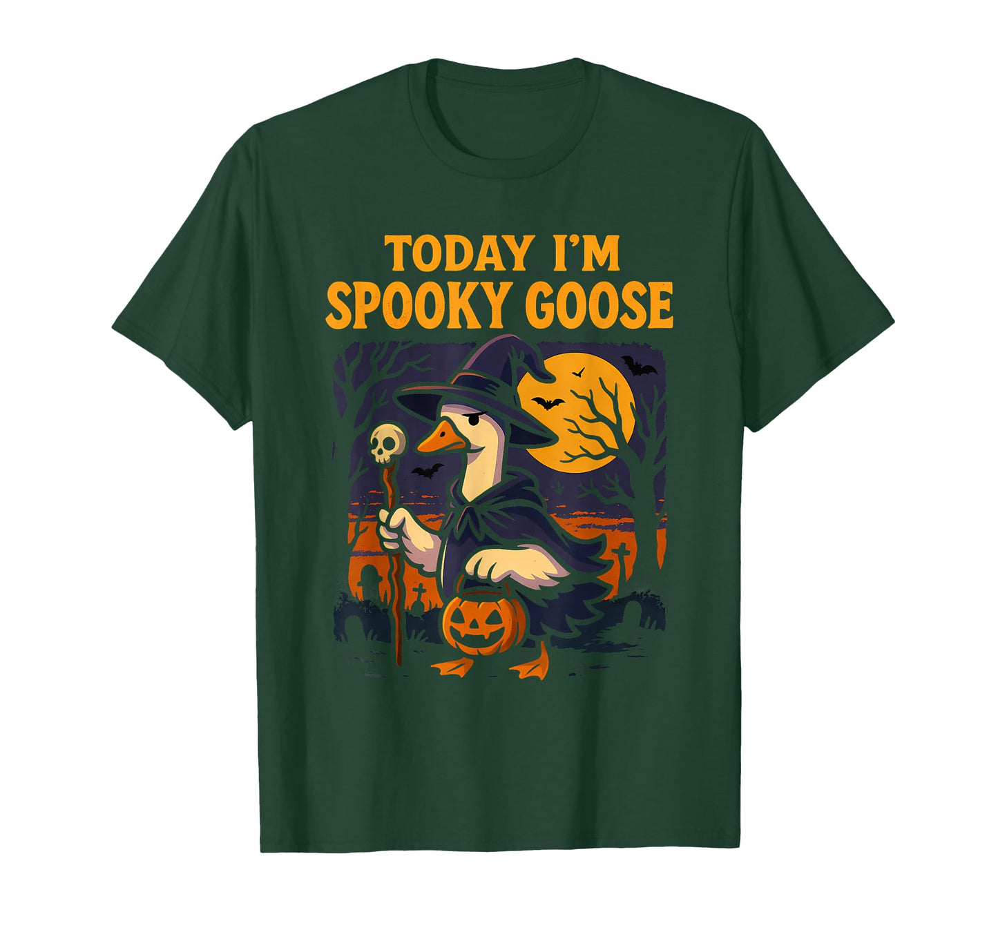Today Im Spooky Goose Halloween Skeleton Costume Silly Goose T-Shirt