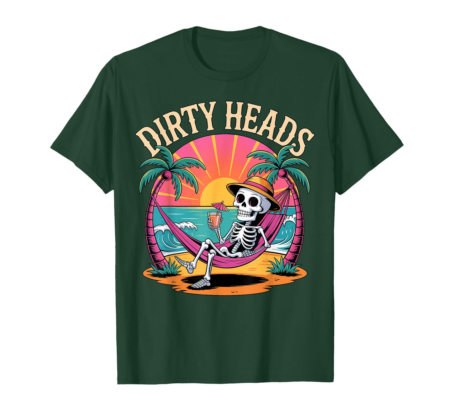 Dirty Heads Skeleton Beach Summer Vacation T-Shirt