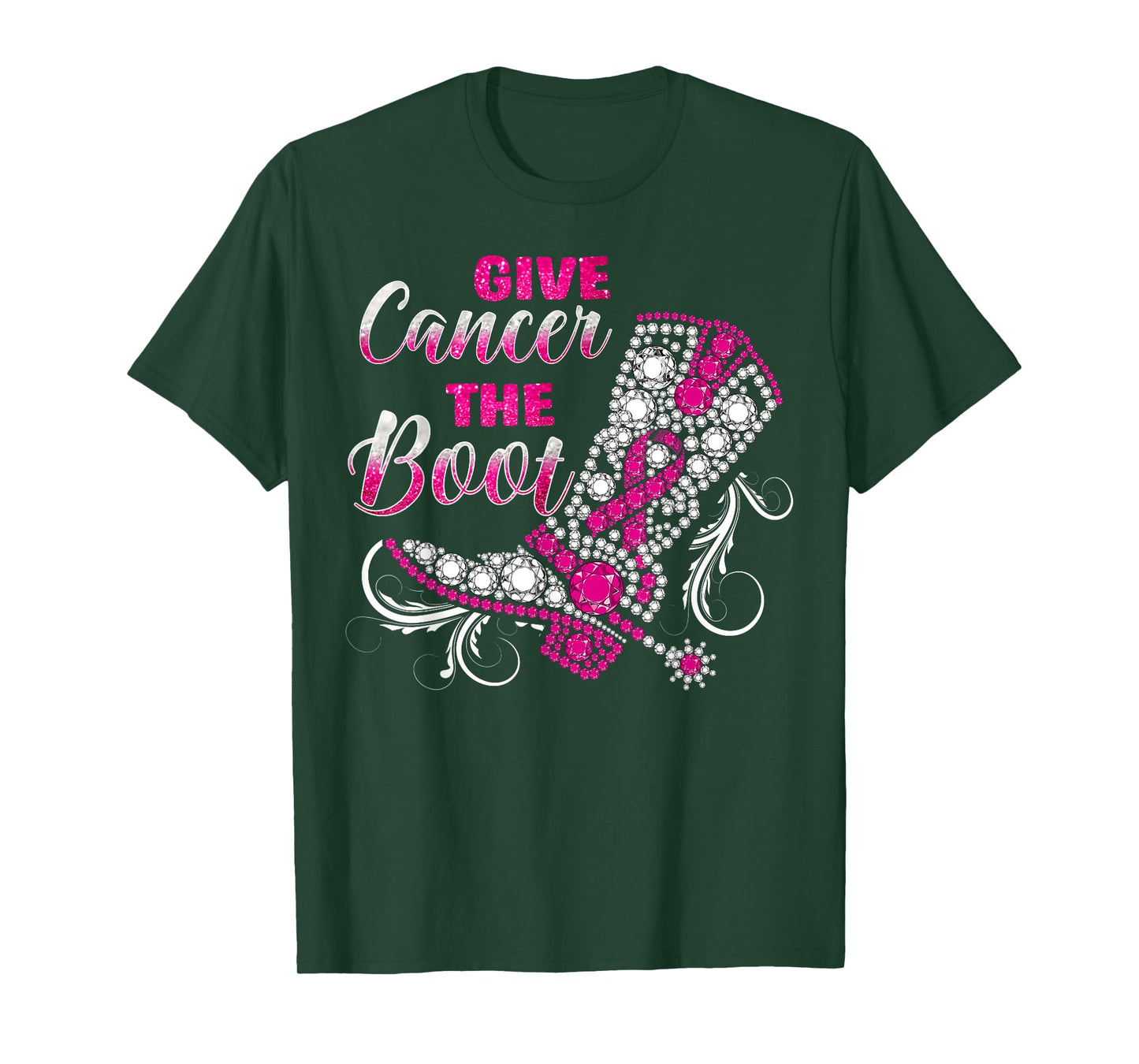 Breast Cancer Gift Western Cowboy Boots Pink Ribbon Survivor T-Shirt
