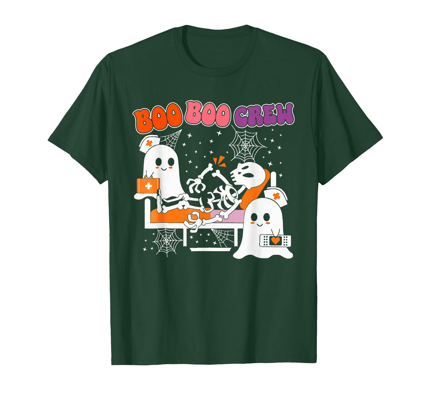 Boo Boo Crew Halloween Nurse Ghosts T-Shirt