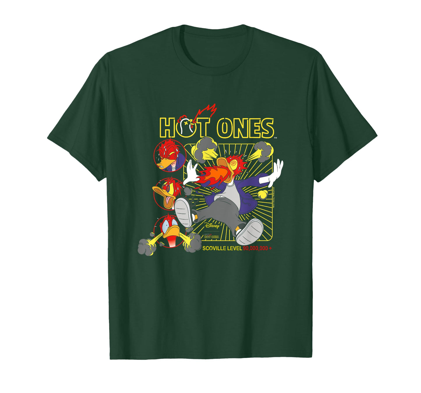 Disney Hot Ones Donald Duck Scoville Level 90000000 And Up T-Shirt
