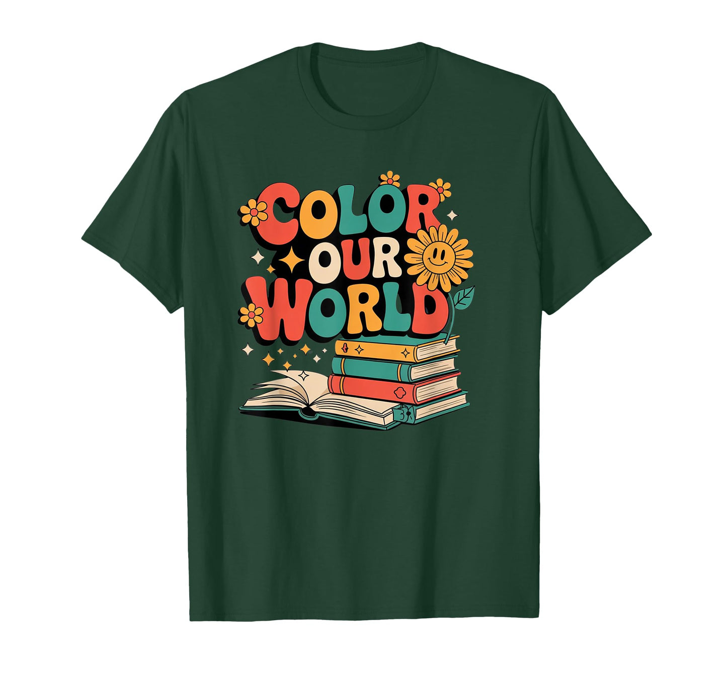 Color Our World Summer Reading 2025 Creativity Wildflowers T-Shirt