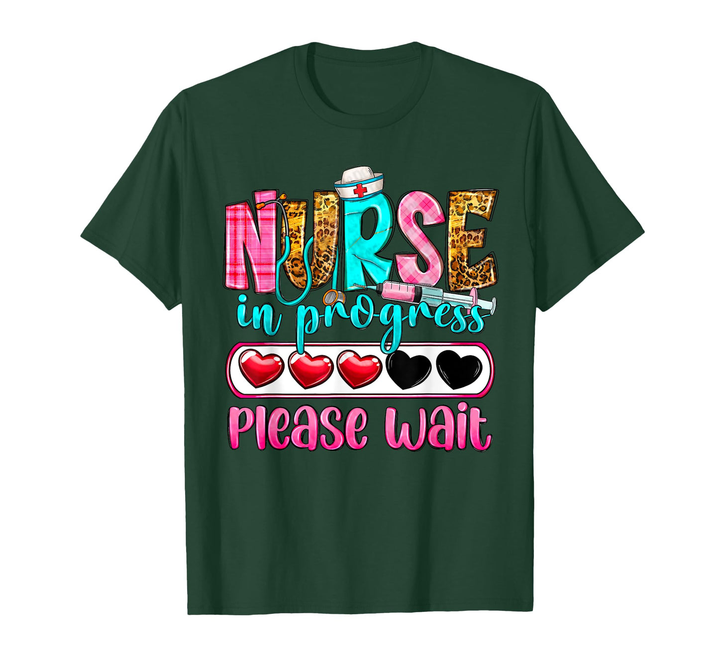 Nurse In Progress Please Wait Nursing School Future Nurses T-Shirt