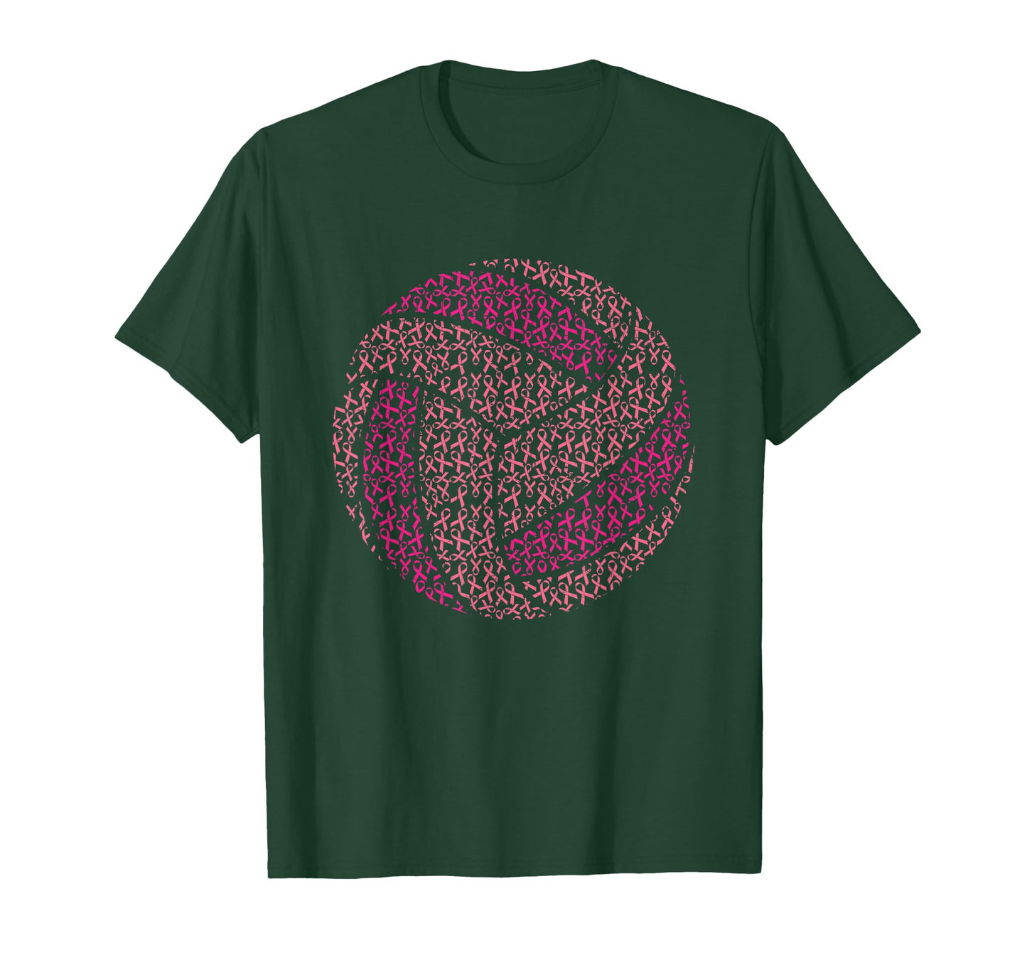 Pink Out Breast Cancer Awareness Pink Ribbon Volleyball Ball T-Shirt