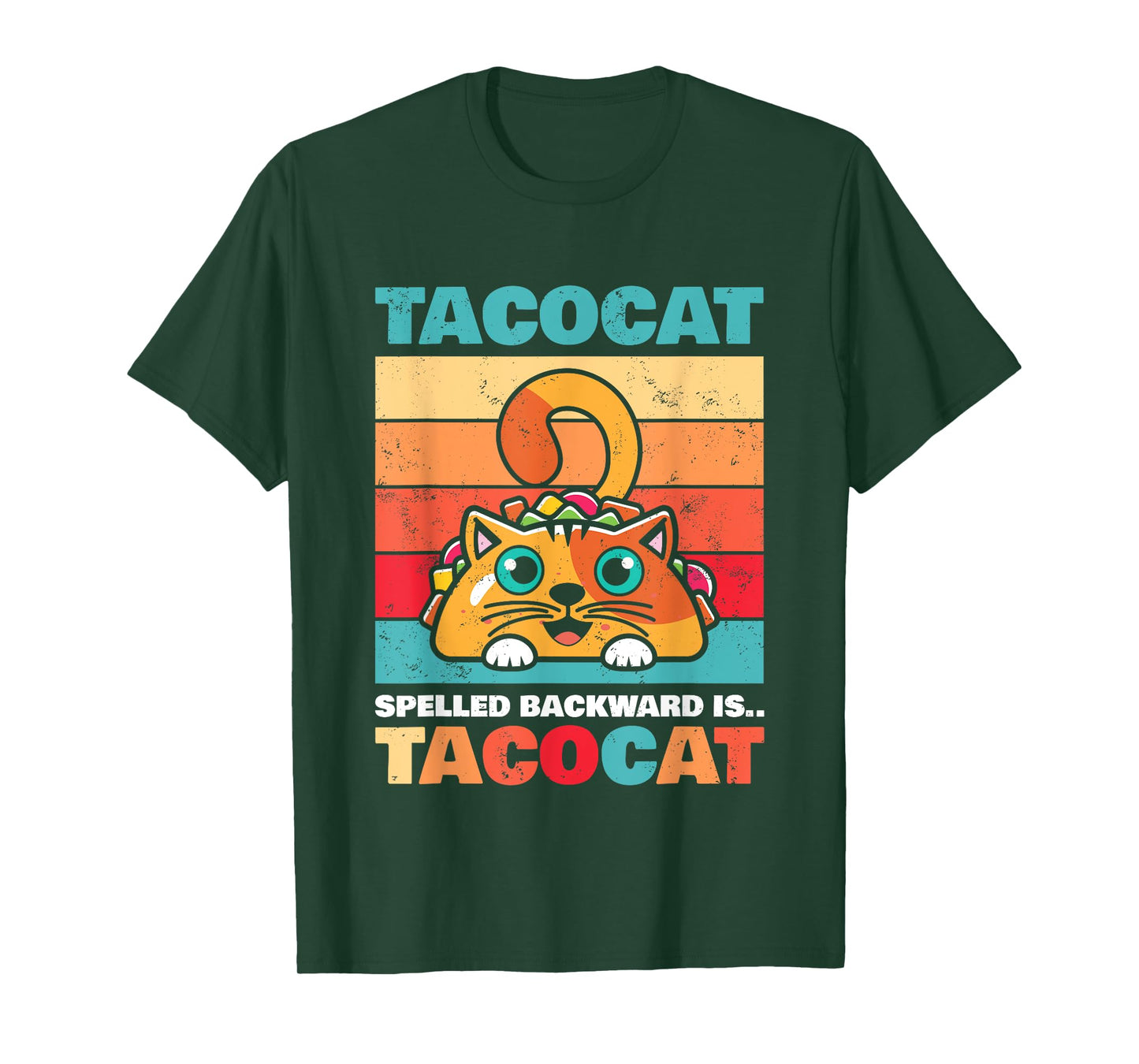 Tacocat Spelled Backward Is Tacocat I Love Cat And Taco Gift T-Shirt