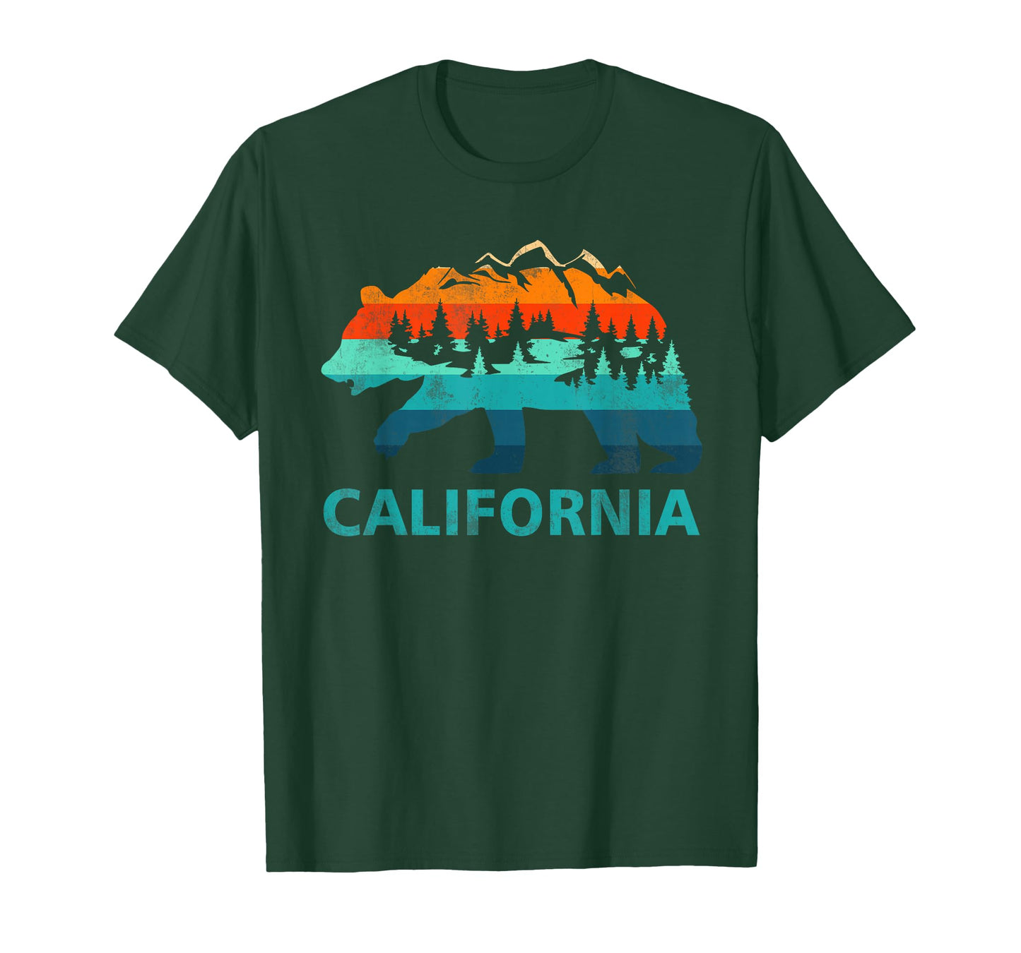 California Bear Vintage Retro Nature Hiking Souvenir T-Shirt