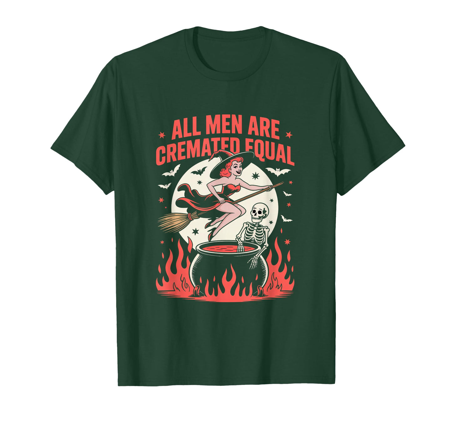 All Men are Cremated Equal Vintage Feminist Halloween T-Shirt