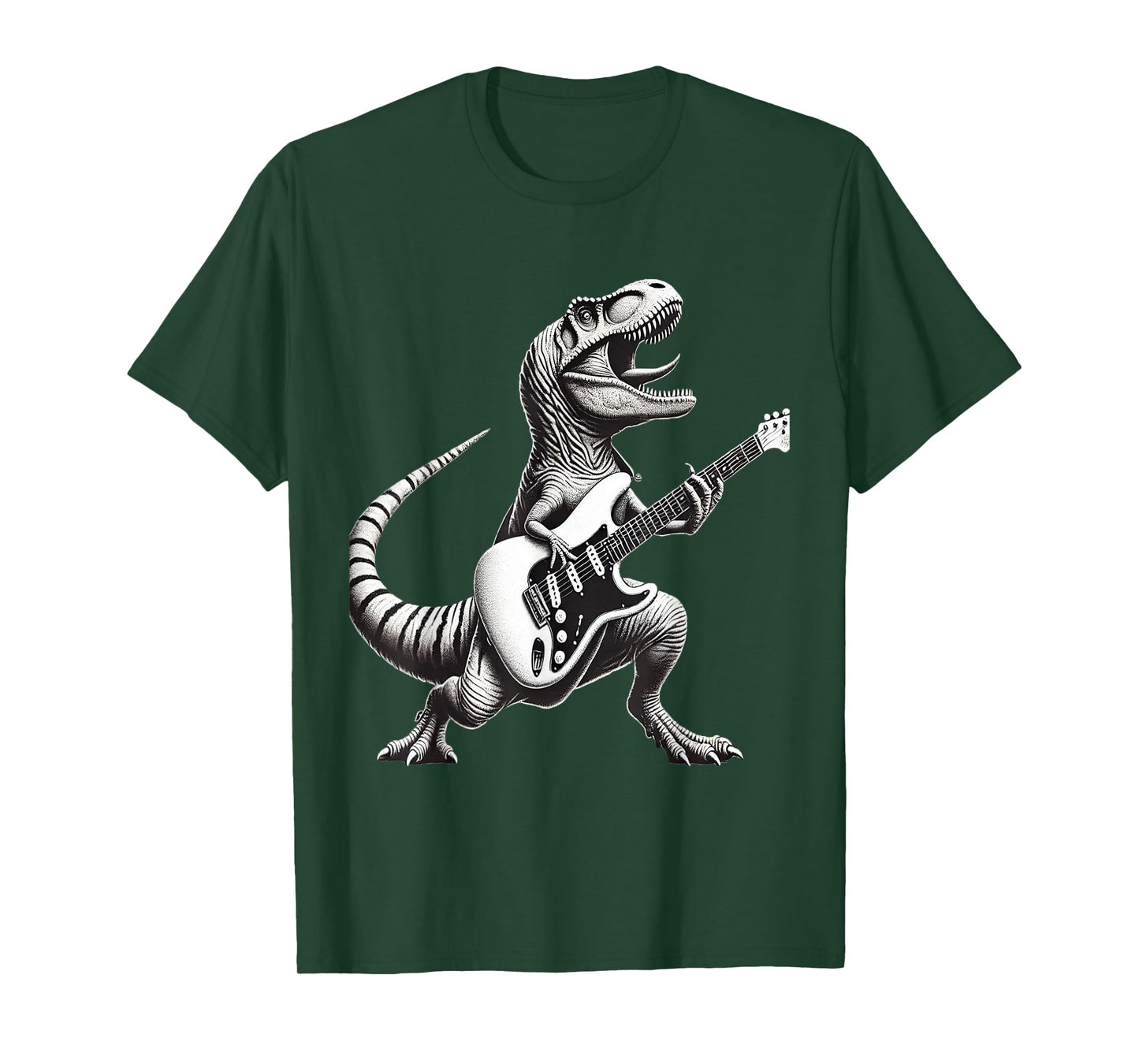 Rock T Rex Dinosaur Playing Guitar T-Shirt