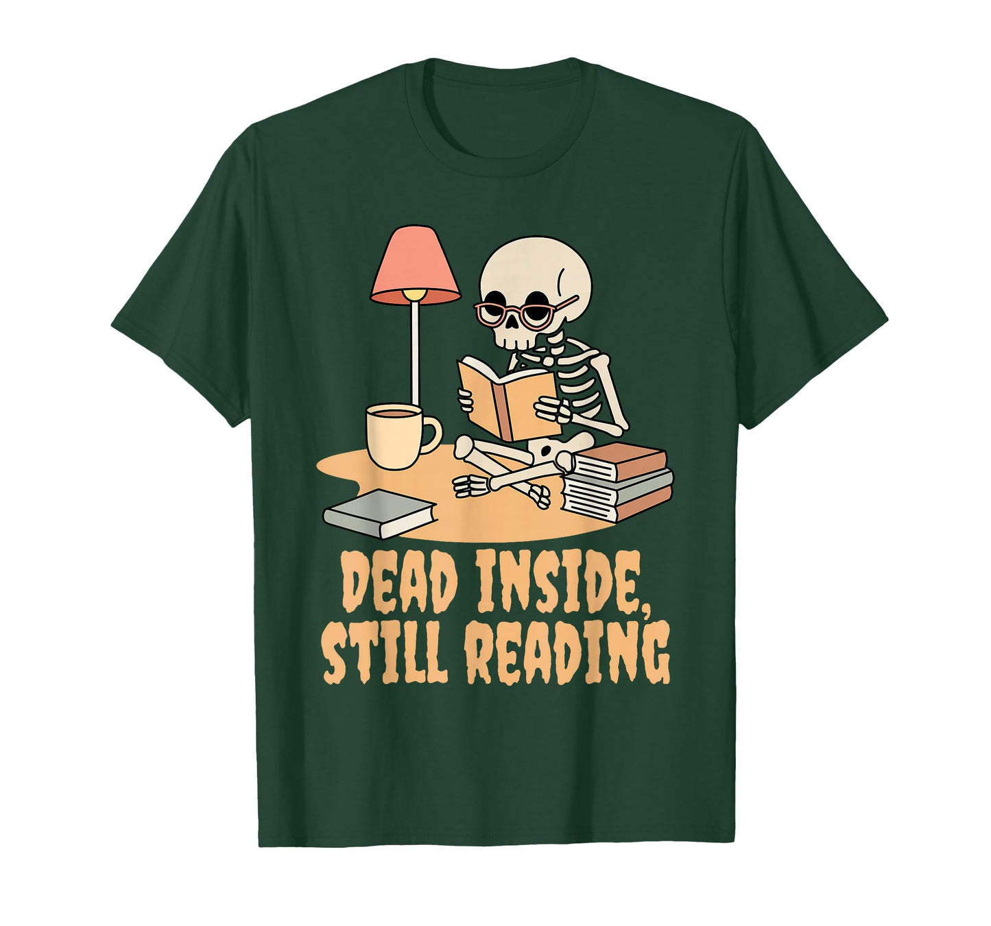 Dead Inside, Still Reading, Skeleton, Book Lover T-Shirt