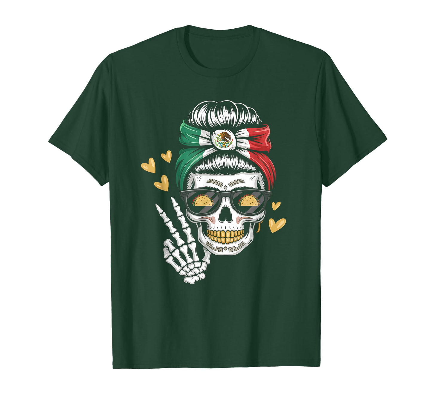 Skeleton Women Mexico Cinco De Mayo Mexican Independence Day T-Shirt