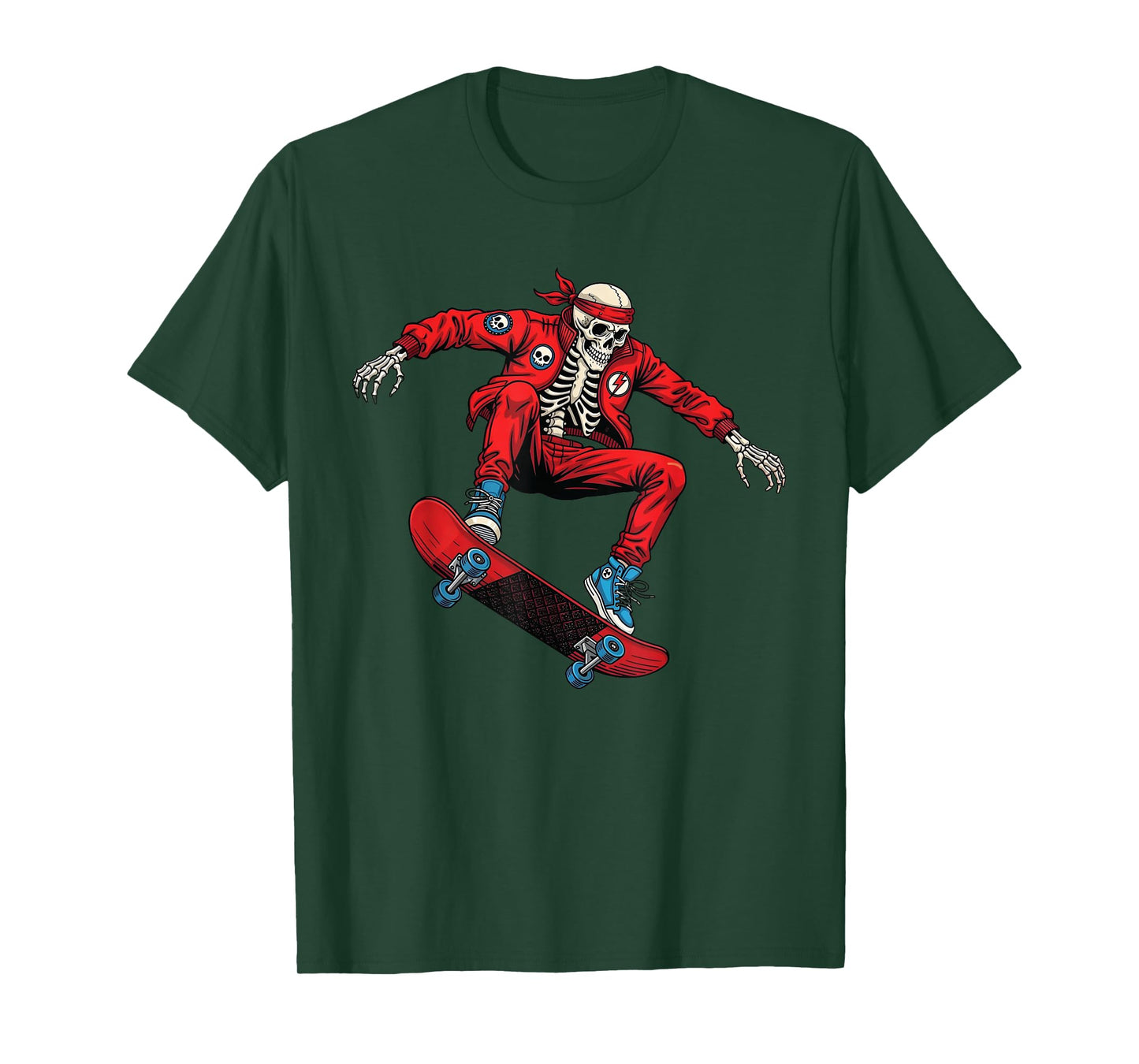 Skateboarding Skeleton Riding Skateboard Skater Lovers T-Shirt