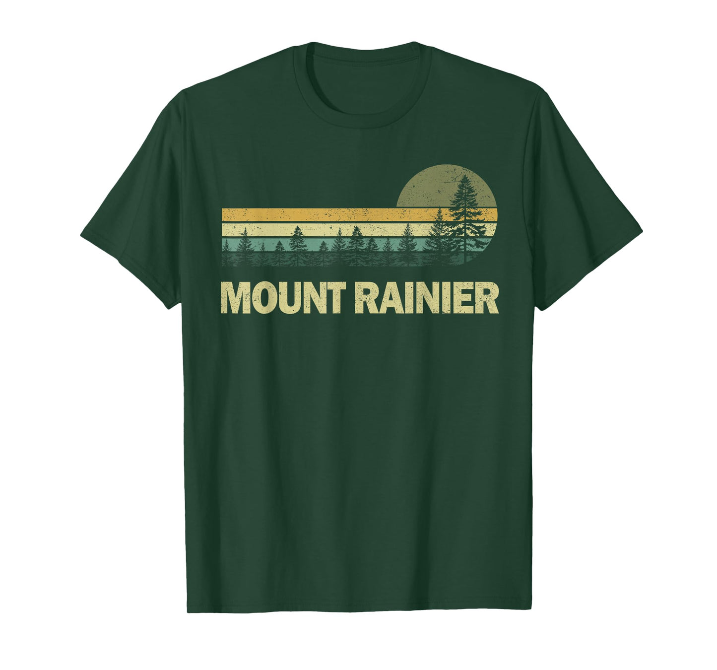 Vintage Mount Rainier National Park Graphic Mens Womens Tee T-Shirt