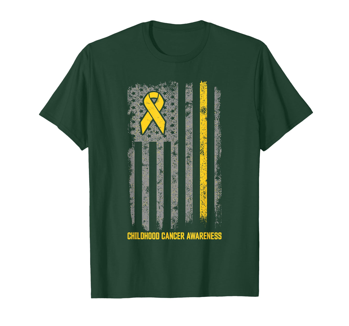 Childhood Cancer Shirt Flag Childhood Cancer Awareness T-Shirt