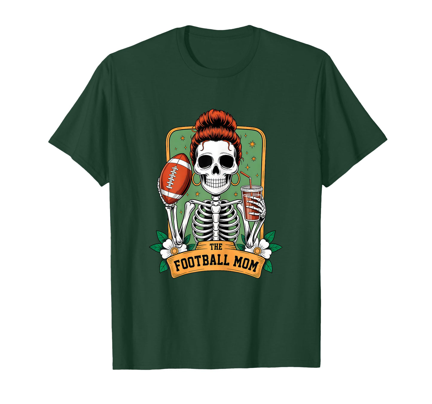The Football Mom Tarot Card Skeleton Game Day Proud Moms T-Shirt