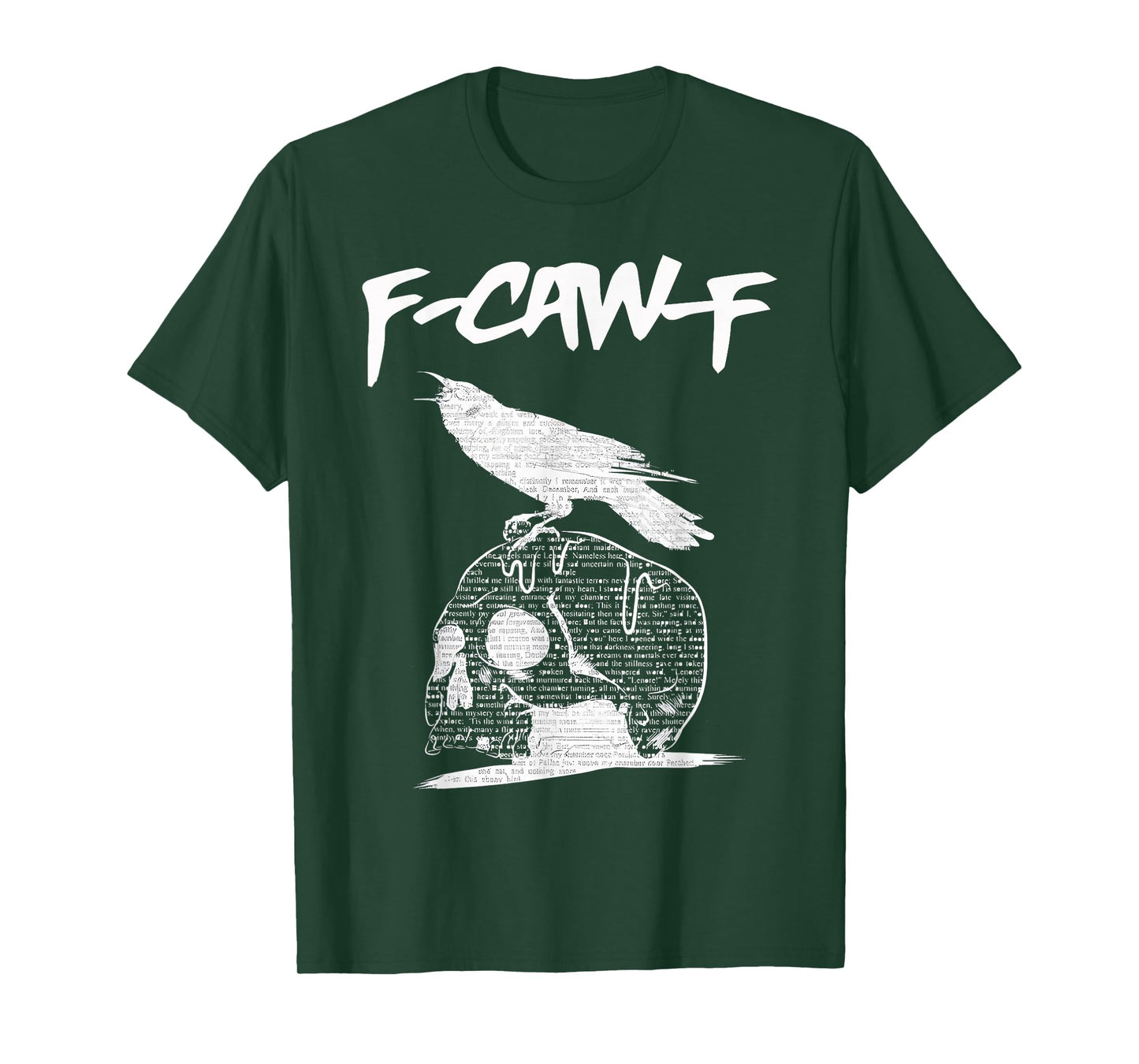 F-Caw-F Funny Crow Skull Raven Gothic Halloween T-Shirt