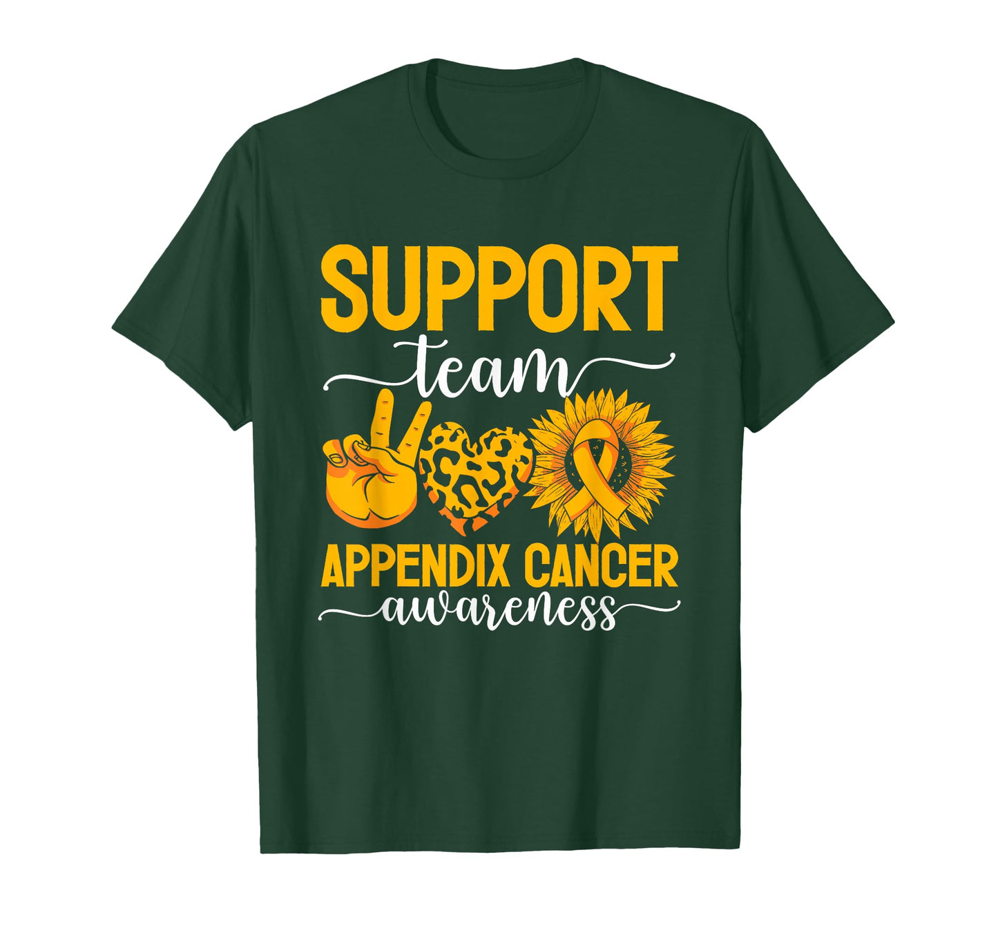 Support Team Appendix Cancer Awareness T-Shirt