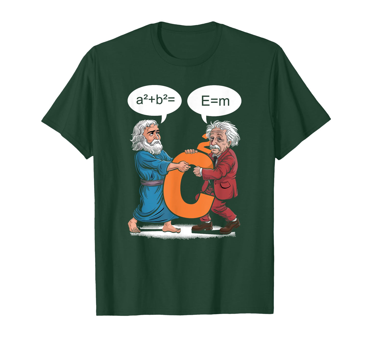 Funny Geek Outfit Nerd Costume Pythagoras vs Einstein T-Shirt