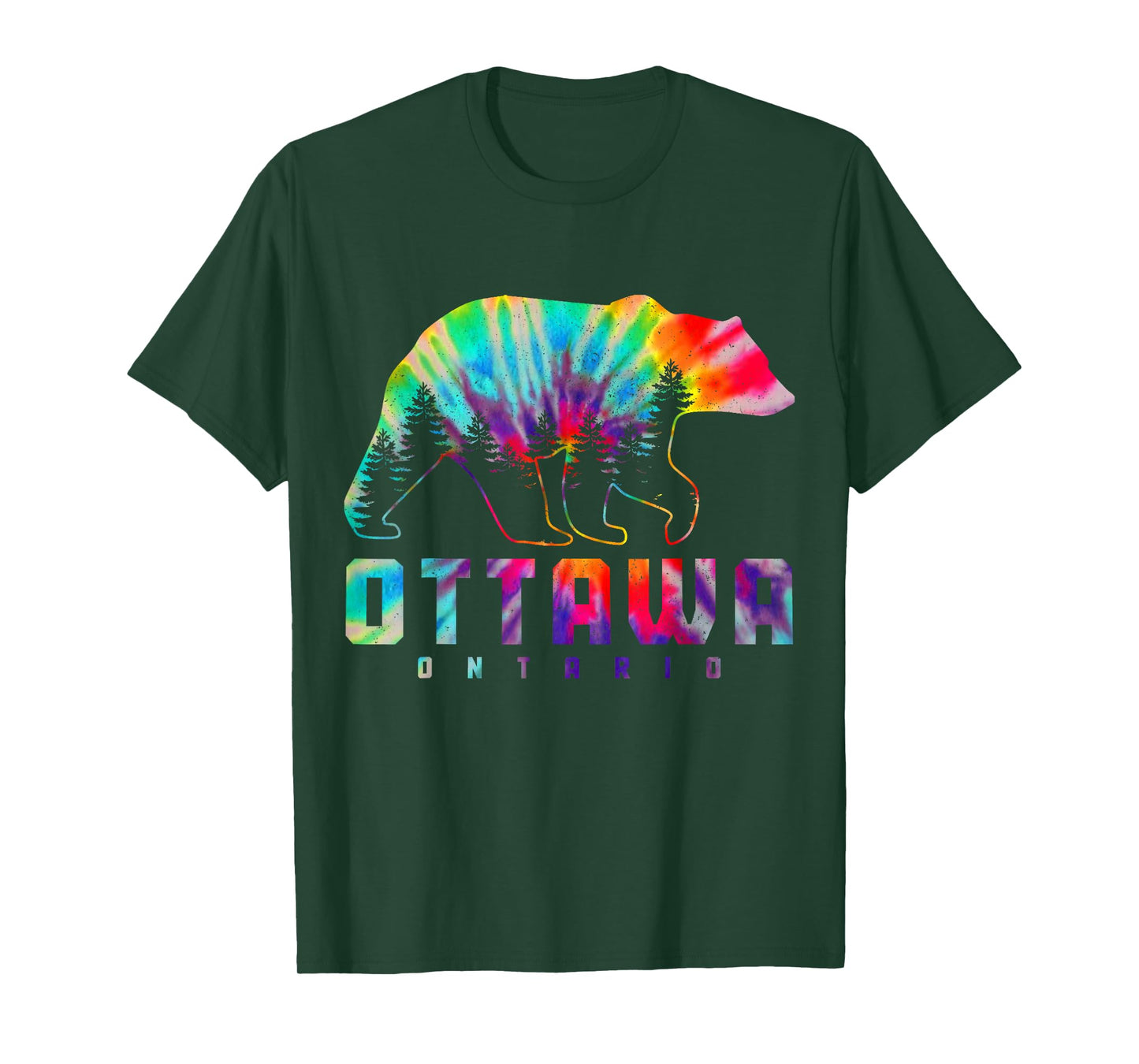 Ottawa Ontario Canada Tie Dye Bear Pride Outdoor Vintage T-Shirt