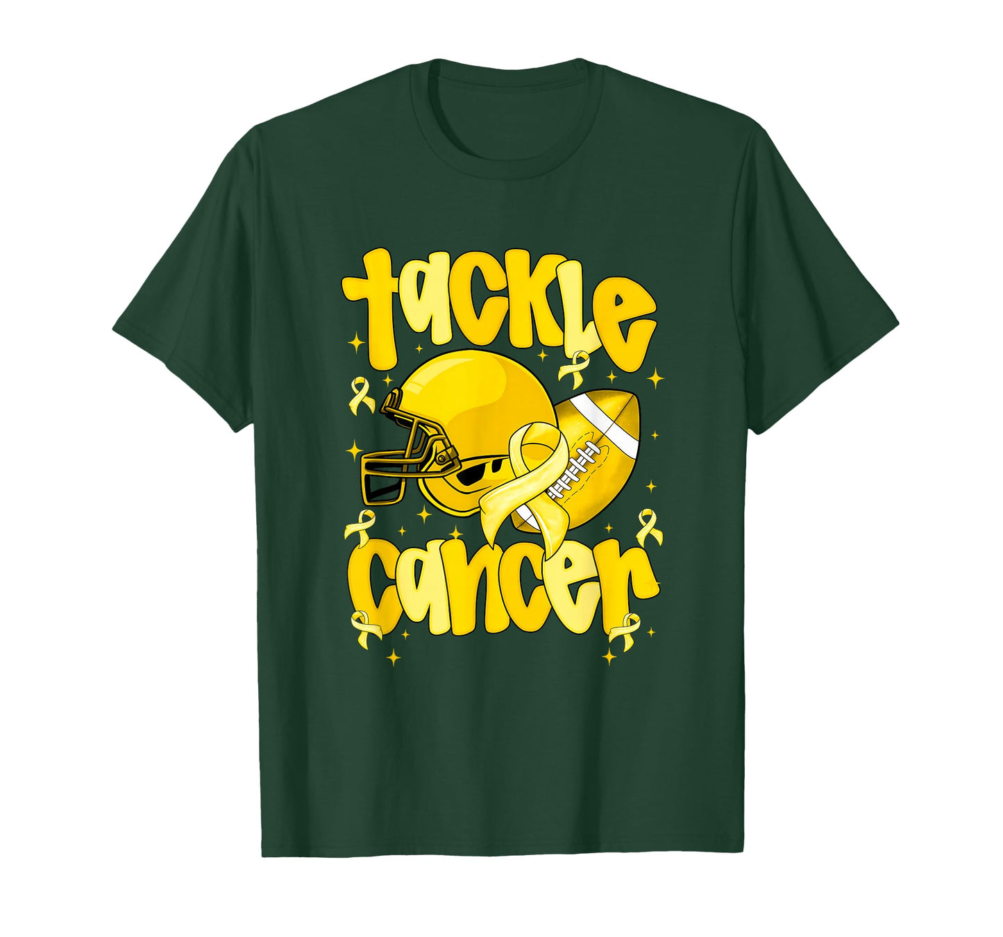 Tackle Cancer Football Childhood Cancer Awareness Women Kids T-Shirt