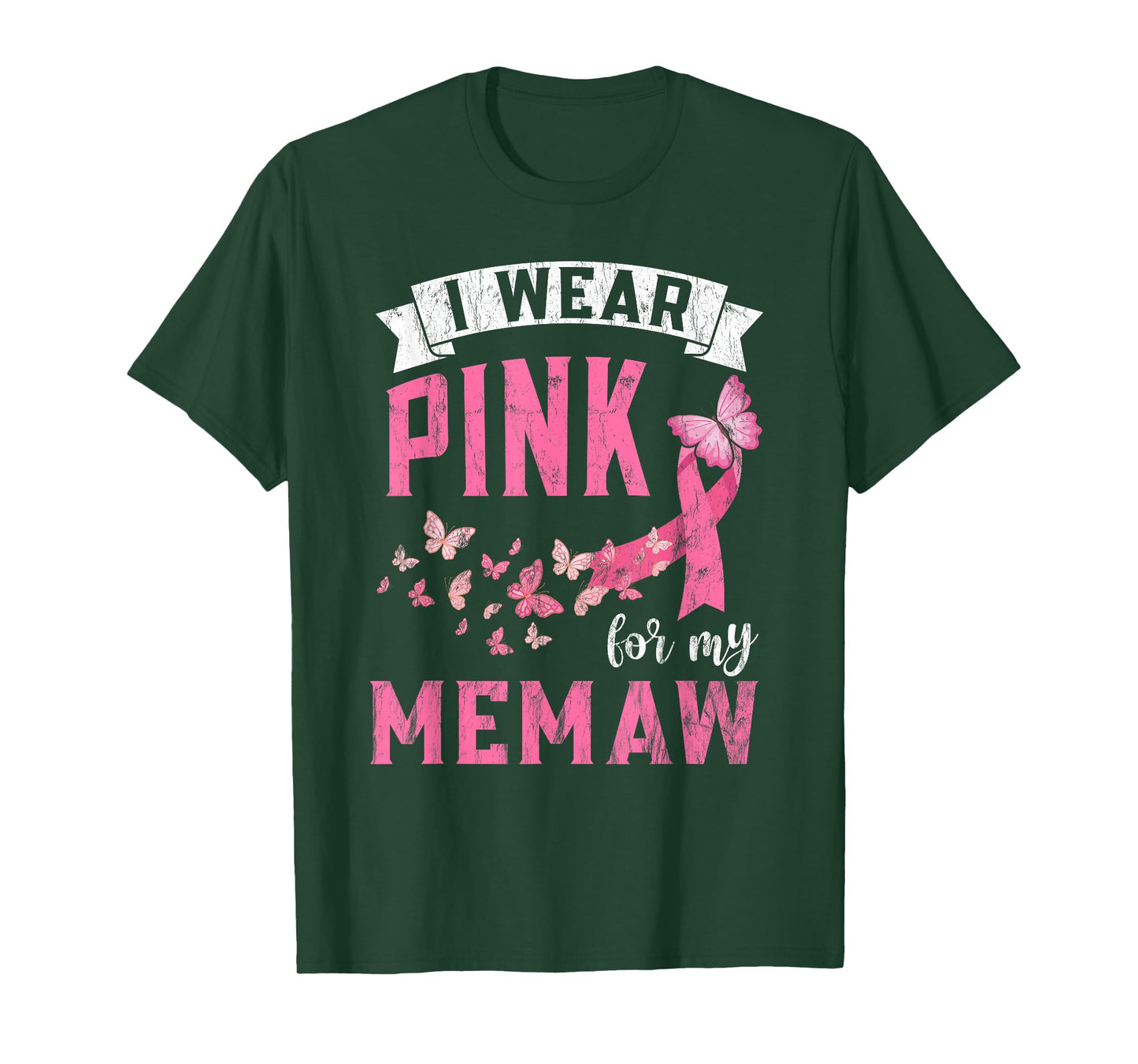 I Wear Pink For My Memaw Breast Cancer Awareness Month T-Shirt