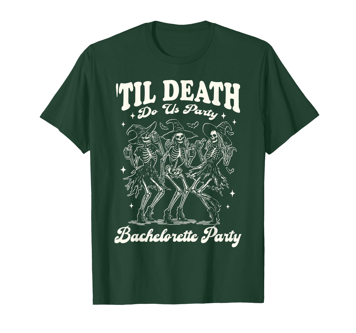 Til Death Do Us Party Halloween Skeleton Bachelorette Party T-Shirt