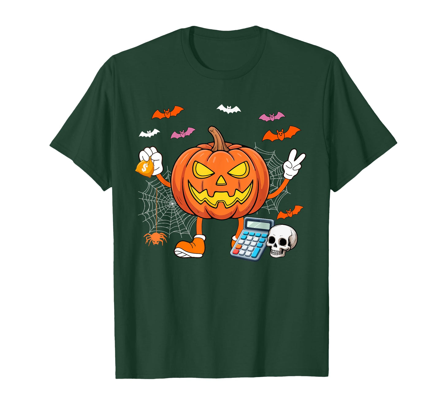 Accountant Job Horror Carved Pumpkin Halloween Costume Team T-Shirt