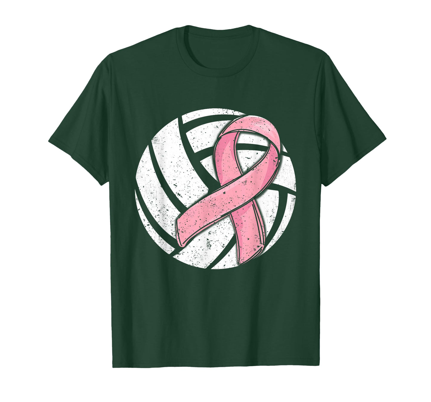 Volleyball Pink Ribbon Breast Cancer Awareness Sport Lover T-Shirt